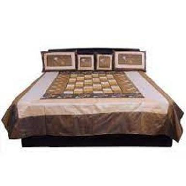 Multicolour Embroidered 100% Silk Bedcover With Pillow Covers