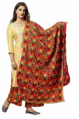 Skin Friendliness 3/4th Sleeves And Round Neck Ladies Palazzo Suit With Dupatta