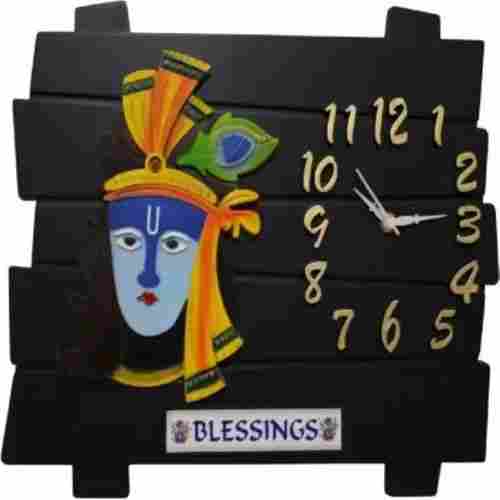 Rectangular Shape Krishna Blessings 25x30 Cm Wall Mounted Clock