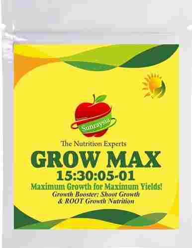100% Pure Eco Friendly 15-30-05-01 Grow Max Agricultural Fertilizer For Plant Growth