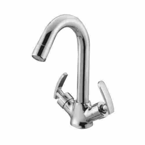 Stainless Steel Smooth Glossy Center Hole Basin Mixer Bath Hardware Set 