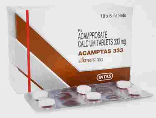 Acamptas 333 Acamprosate Calcium Tablet 333mg, 10x6 Tablets Strips Pack