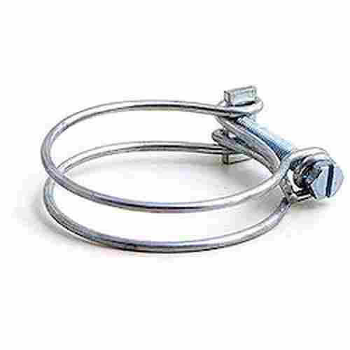 Wire Hose Clip for Fitting With Silver Finish, Stainless Steel Material, Ring Shape