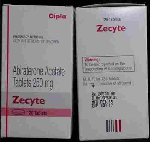 Zecyte Abiraterone Acetate Tablets 250mg, 120 Tablets Bottle Pack