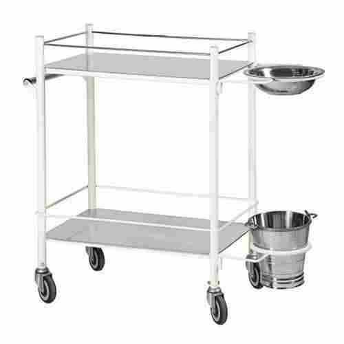 Stainless Steel Dressing Trolley For Hospital Purpose, 18 X30 Inch