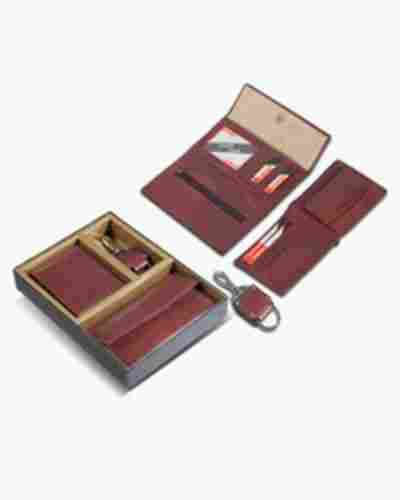 Rectangular Shape Brown Leather Promotional Corporate Gift
