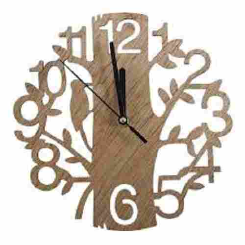 10 Inch Size 350 Grams Weight Round Shape Fancy Wooden Wall Clock