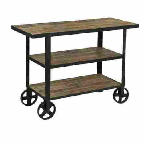35 Inch Size Wooden Food Serving Banquet Table Trolley For Food Serving Use
