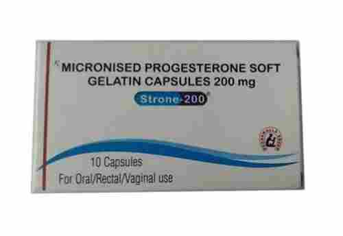Strone 200 Micronised Progesterone Soft Gelatin Capsules, 10 Capsules Blister Pack