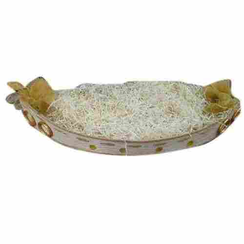 Indian Style Multi Color Oval Shape Light Weight Holiday Wooden Gift Basket