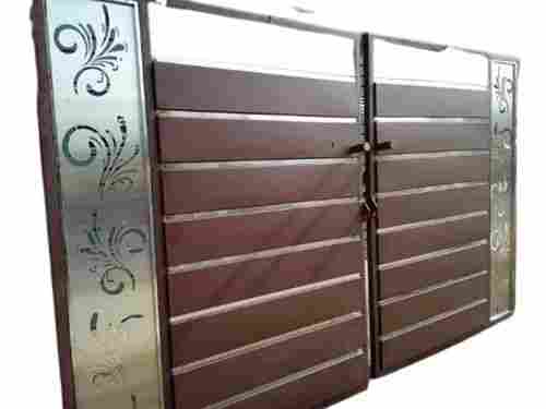 Rectangular Polished Modern Handmade Welded Designer Stainless Steel Main Gate