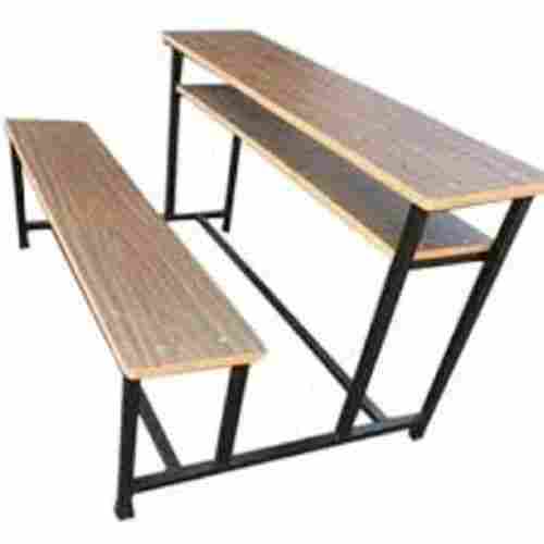 Stylish Comfortable Stainless Steel Wooden School Bench
