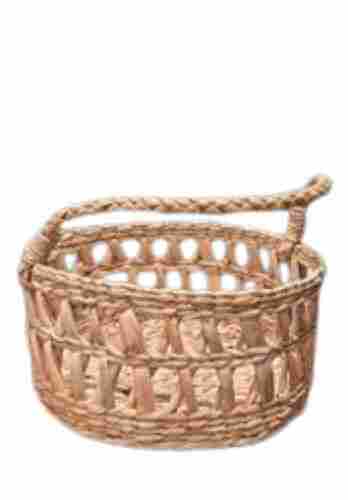 Round Handled Light Weight Weaving Pattern Handicraft Macrame Basket