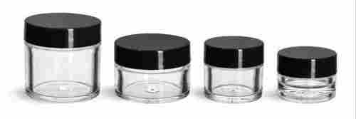 Transparent Black Round Plain Pet Cosmetic Cream Jar