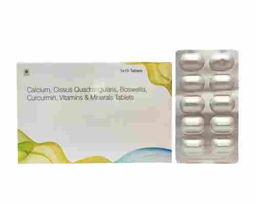 Calcium Cissus Quadrangularis Boswellia Curcurmin Vitamin And Minerals Tablets
