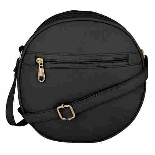Party Wear Ladies Plain Rexine Black Stylish Hand Bag