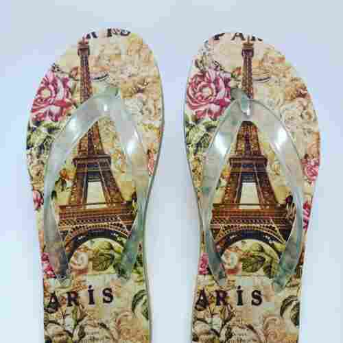 Candy Printed Ladies Anti-Skid PU Rubber Casual Slippers