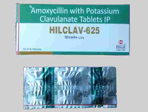 Hilclav-625 Amoxicillin And Potassium Clavulanate 625 MG Antibiotic Tablet