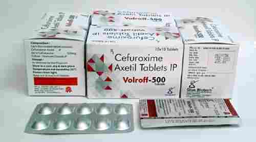 Volroff-500 Cefuroxime Axetil 500 MG Antibiotic Tablet, 10x10 Alu Alu