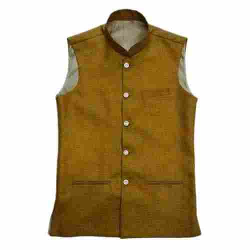 Mens 36-44 Inches Plain Multicolored Cotton Linen Nehru Jacket for Formal Wear