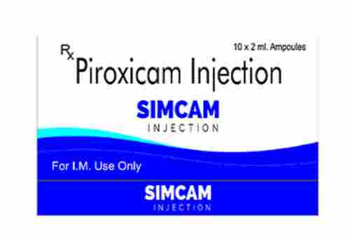 SIMCAM Piroxicam Injection 10x2 ml Ampoule For IM Use Only