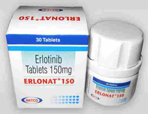 Erlonat Erlotinib Tablet 150mg, 30 Tablets in 1 Strip