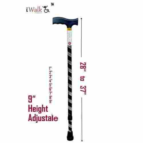 Aluminum Walking Stick With Adjustable Height 28-37 Inch And Aluminium Frame