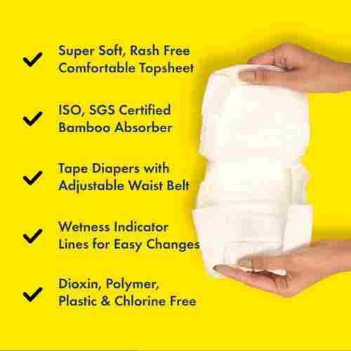 Heyday Pediatrician Approved Organic Soft Absorbent Baby Diapers, Size -XL