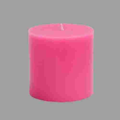 100 Percent Handmade Pink Pillar Paraffin Wax Candle For Home
