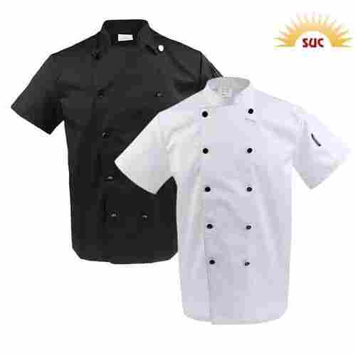 Black And White Medium Size Chef Uniform For Hotels