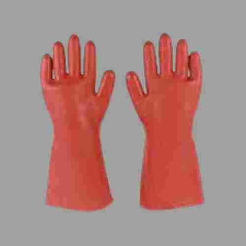 Lightweight Full Finger Rubber Red Electrical Comfortable Safety Glove In 6 10 Inch Size