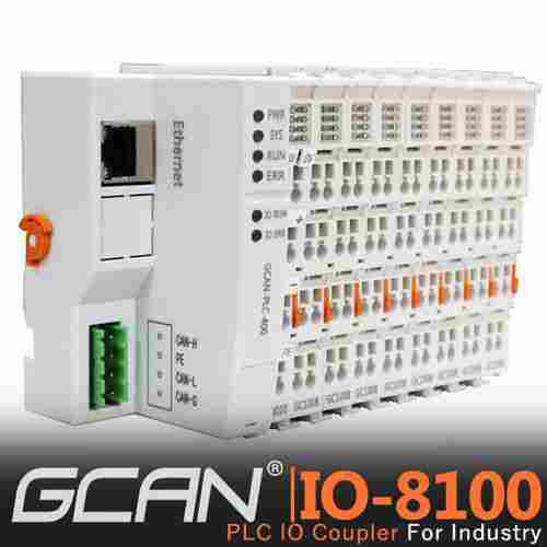 GCAN-IO-8100 I/O Coupler Standard Modbus Slave Modbus RTU Adapter Connect Up To 32 I/O Modules