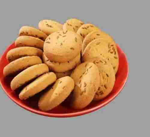 Semi Soft Round Shape Hygienically Packed Sweet Tasty Jeera Cookies