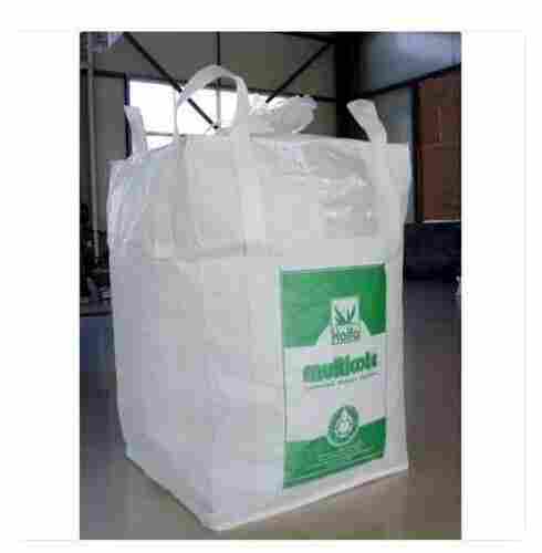 White Circular Jumbo Bags With Storage Capacity 1000 Kg And Dimension 90x90x110cm
