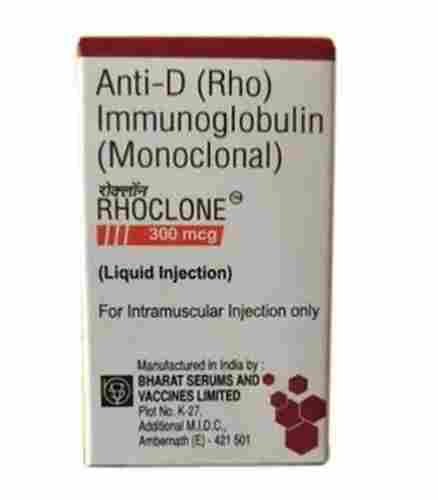 Rhoclone Anti-D (Rho) Immunoglobulin (Monoclonal) Injection 300mcg