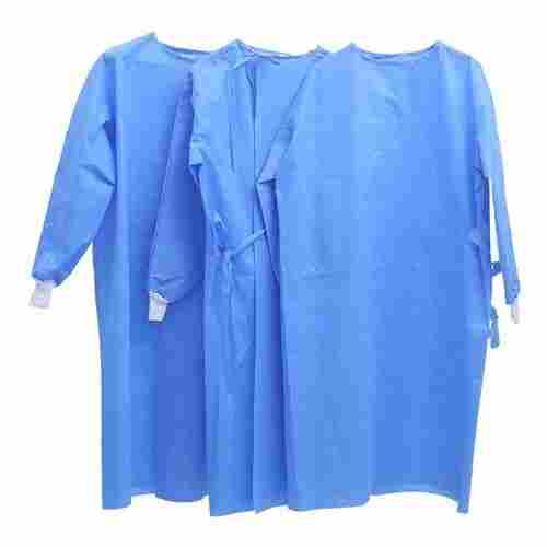 Free Size Blue Plain Disposable Surgical Gowns For Safety