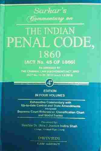 The Indian Penal Code (Act No. 45 Of 1860) Books