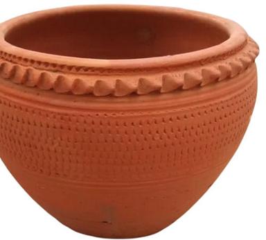 500 Gram Weighted And Painted Surface Traditional Ceramic Terracotta Pots