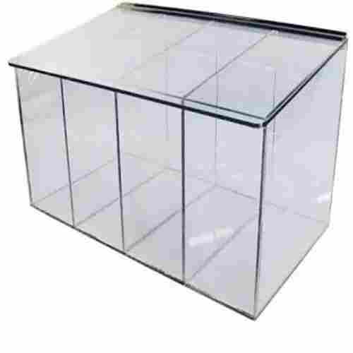 Acrylic 4 Compartment Cleanroom Glove Dispenser With Sloping Lid