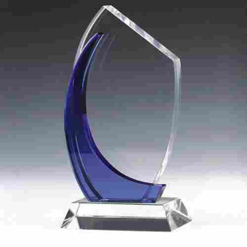Transparent & Blue Printed Acrylic Memento for Award Funcation
