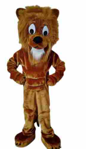 Kids Plain Dyed Full Sleeves Furry Lion Mascot Costumes For 5-12 Years Child