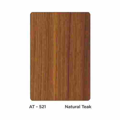 Rectangular Shape And 2 Mm Thickness Natural Teak Wooden Plain Acp Sheet