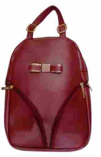 6 Cm Size Zipper Top Rexene And Synthetic Pvc Soft Handle School Bag 