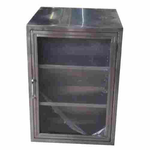 3 Feet Floor Mounted 3 Compartment Polished Stainless Steel Cabinet