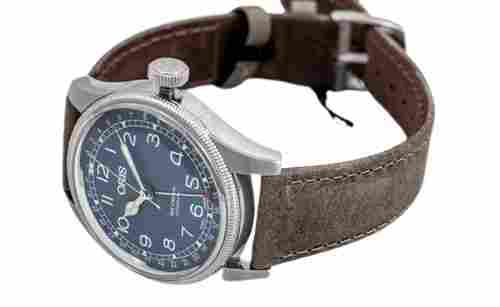 Analog Circular Comfortable Casual Wrist Watch With Leather Strap For Mens