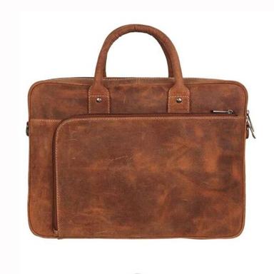 Hunter Oil-Tanned 100% Genuine Leather Laptop Bag With Detachable Shoulder Strap Ingredients: Natural Yeast