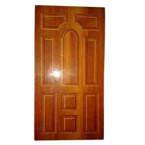 Brown Polished Wooden Door Panels With Rectangular Shape And Height 6 Feet