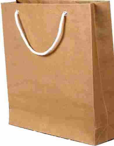 Paper Shopping Carry Bag Flexible Cotton And Nylon Handle Rope
