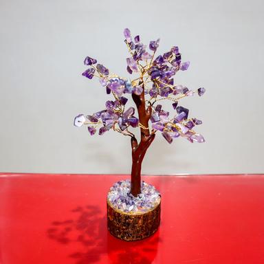 Purple Amethyst Stone Tree For Decoration And Religious Use