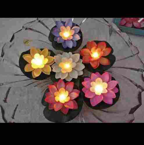 Handmade Water Sensor Lotus Flower Floating Candles For Decoration